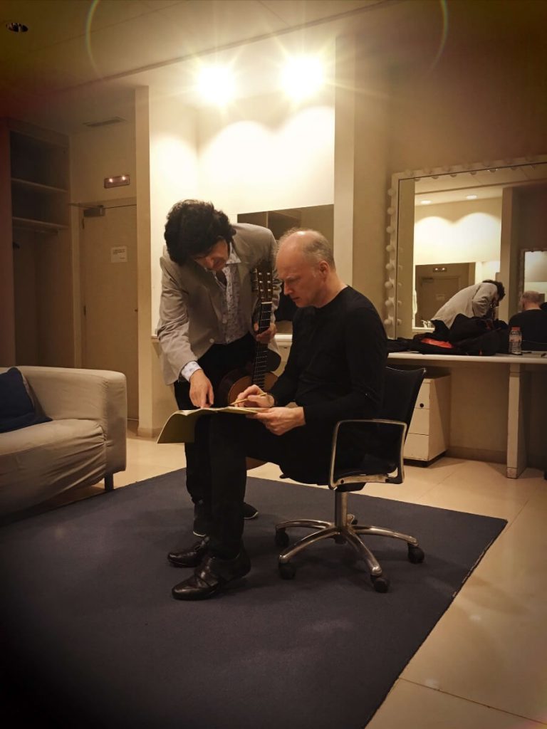 Cañizares con el Maestro Noseda en su camerino